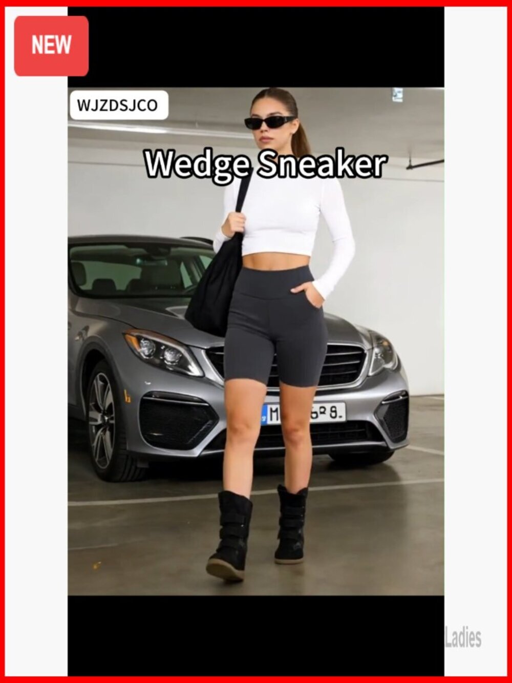 Wedge Sneakers Size 6 Faux Suede Hook Loop Closure Casual Retro Style - Picture 7 of 7